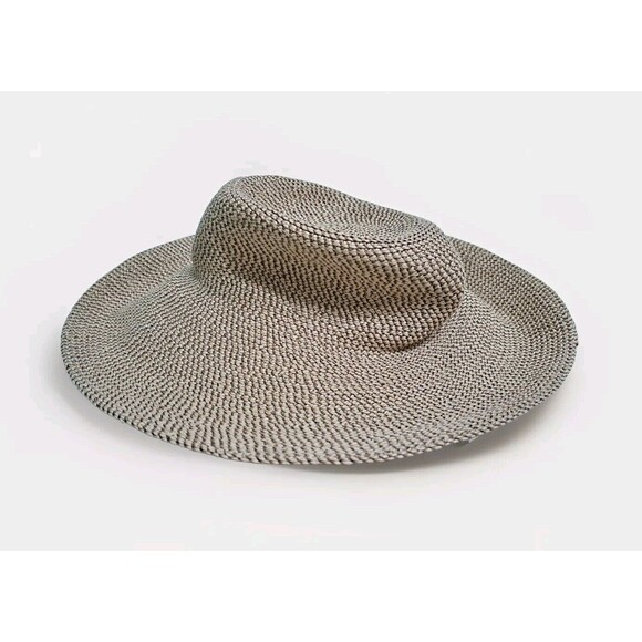 Eric Javits Hampton Squishee Natural Wide Brim Sun Hat Packable 50+ UPF - Picture 5 of 7